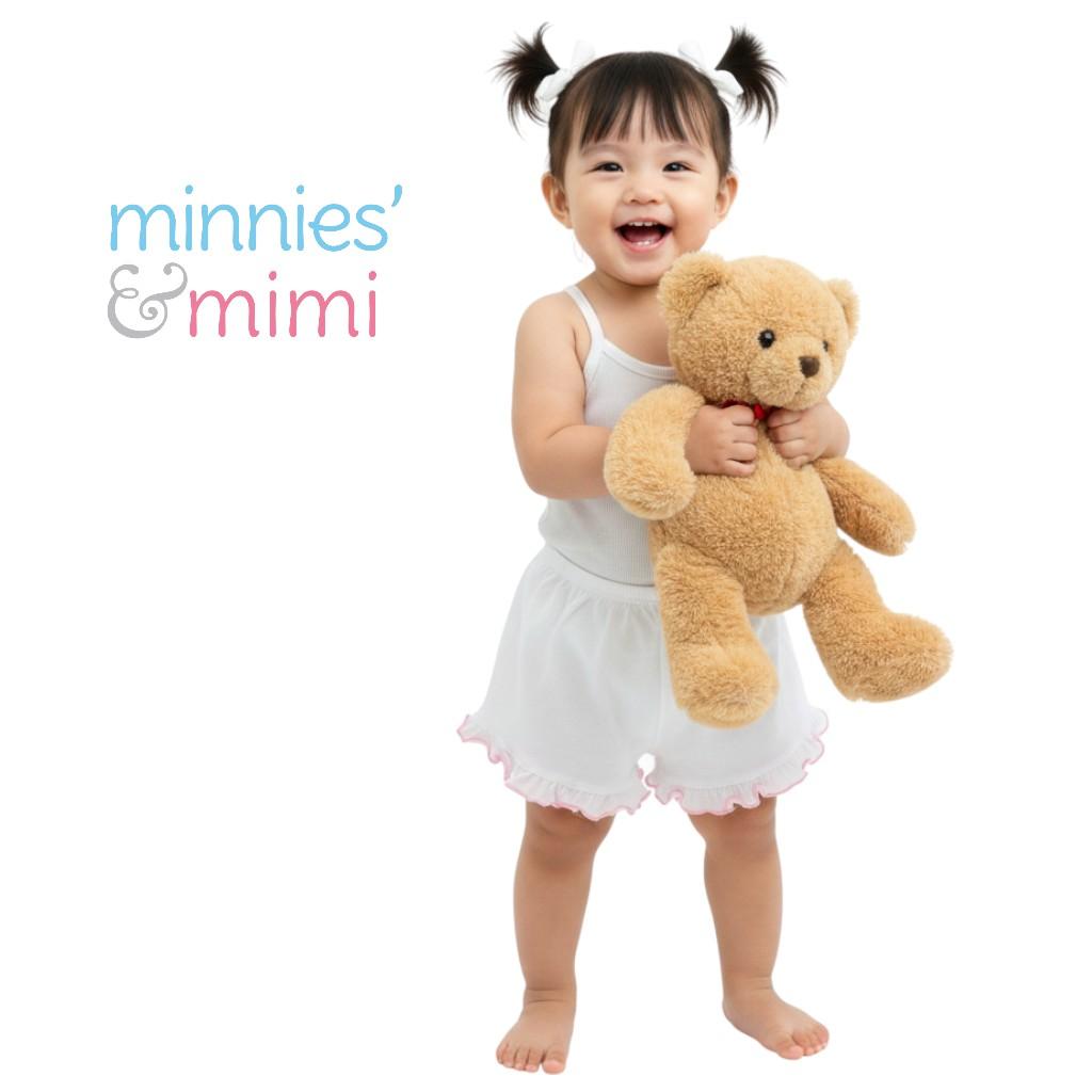 Minnies' & Mimi Cotton Shorts with Pink Ruffles for Toddlers 6 Months to 2 Years by 3pcs or by 1pc Available in Small Medium Large