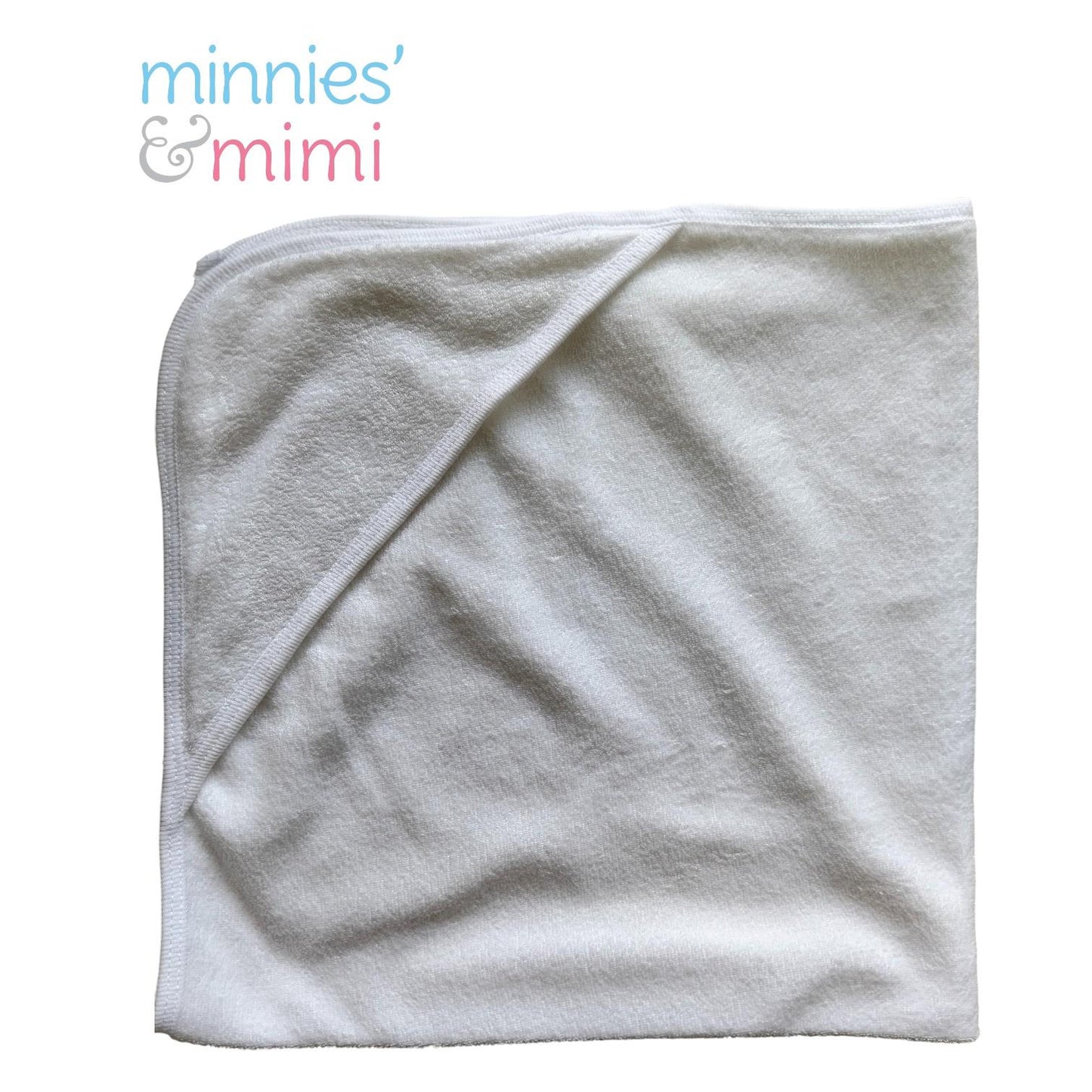 Minnies' & Mimi Cotton Bath Towel 27 Inches x 27 Inches White