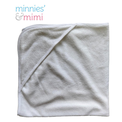 Minnies' & Mimi Cotton Bath Towel 27 Inches x 27 Inches White