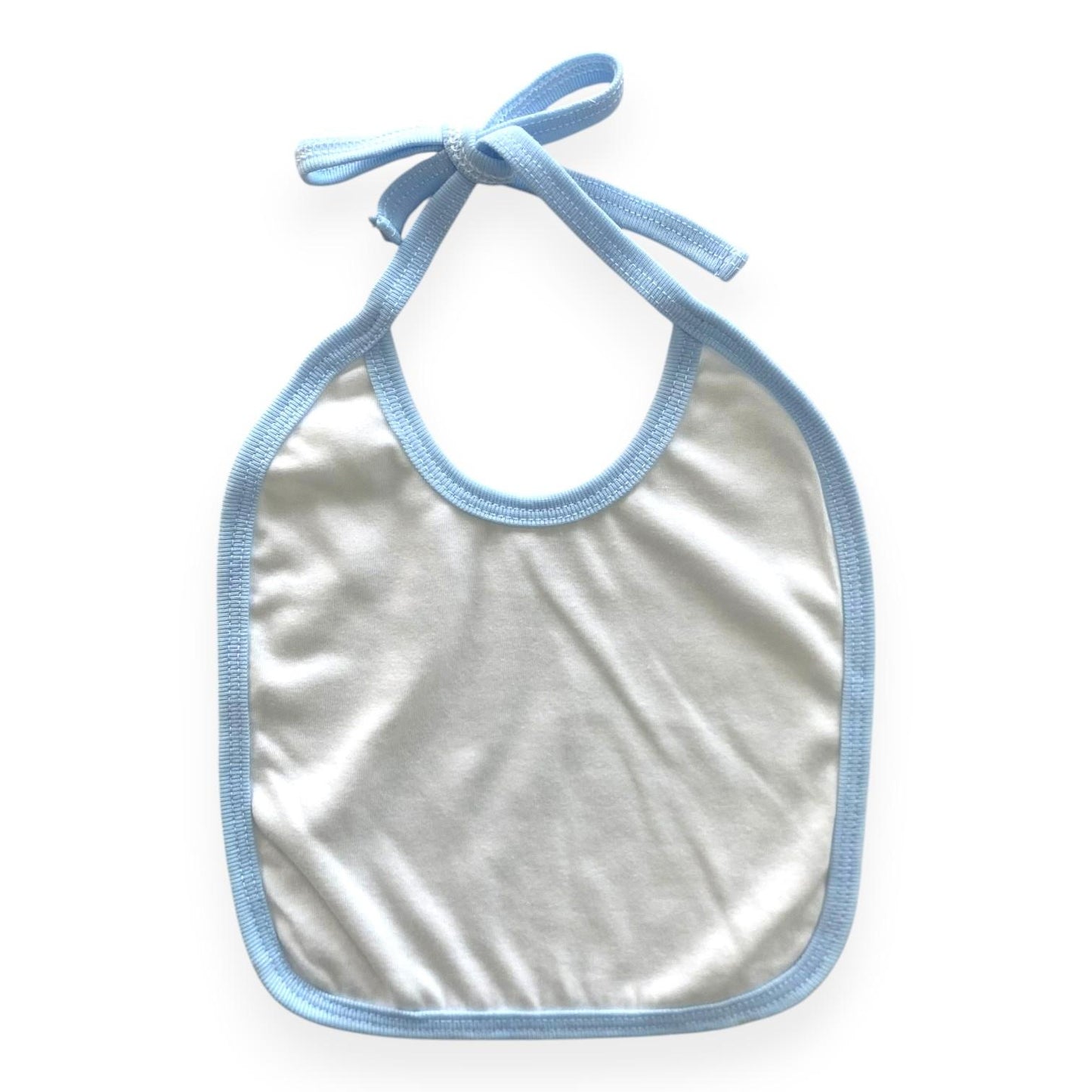 Minnies' & Mimi Cotton Bibs with Colored Piping for Toddlers 6 Months to 2 Years Old Available in Pink White and Blue