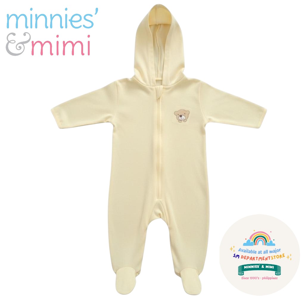 Minnies' and Mimi Onesies Full Body Jump Suit Long Sleeves Cotton by for 0-3 Months New Born Available in Pink, Blue, Mint Green Yellow White also with Piping Design