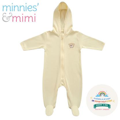 Minnies' and Mimi Onesies Full Body Jump Suit Long Sleeves Cotton by for 0-3 Months New Born Available in Pink, Blue, Mint Green Yellow White also with Piping Design