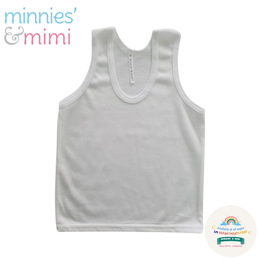 Minnies' & Mimi Cotton Sando for Toddler Available in White, Mint Green and Blue Sizes Small Medium Large