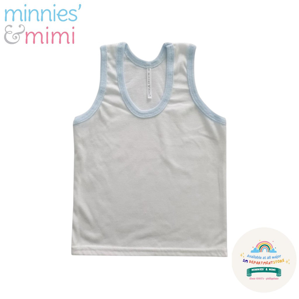 Minnies' & Mimi Cotton Sando for Toddler Available in White, Mint Green and Blue Sizes Small Medium Large