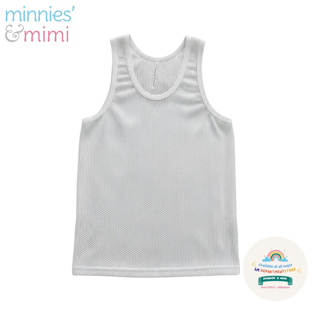 Minnies' & Mimi Aircool Tank Top Sando for Toddler Available in White and Blue Sizes Medium, Large, XL,2XL,3XL, FS
