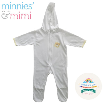 Minnies' and Mimi Onesies Full Body Jump Suit Long Sleeves Cotton by for 0-3 Months New Born Available in Pink, Blue, Mint Green Yellow White also with Piping Design