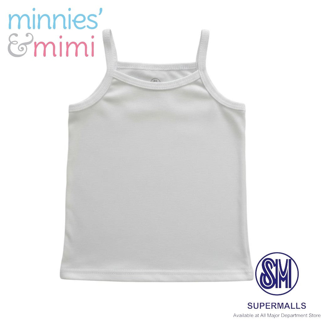 Minnies' & Mimi Cotton Spaghetti Strap White for Toddlers Available in Small Medium Large Color White