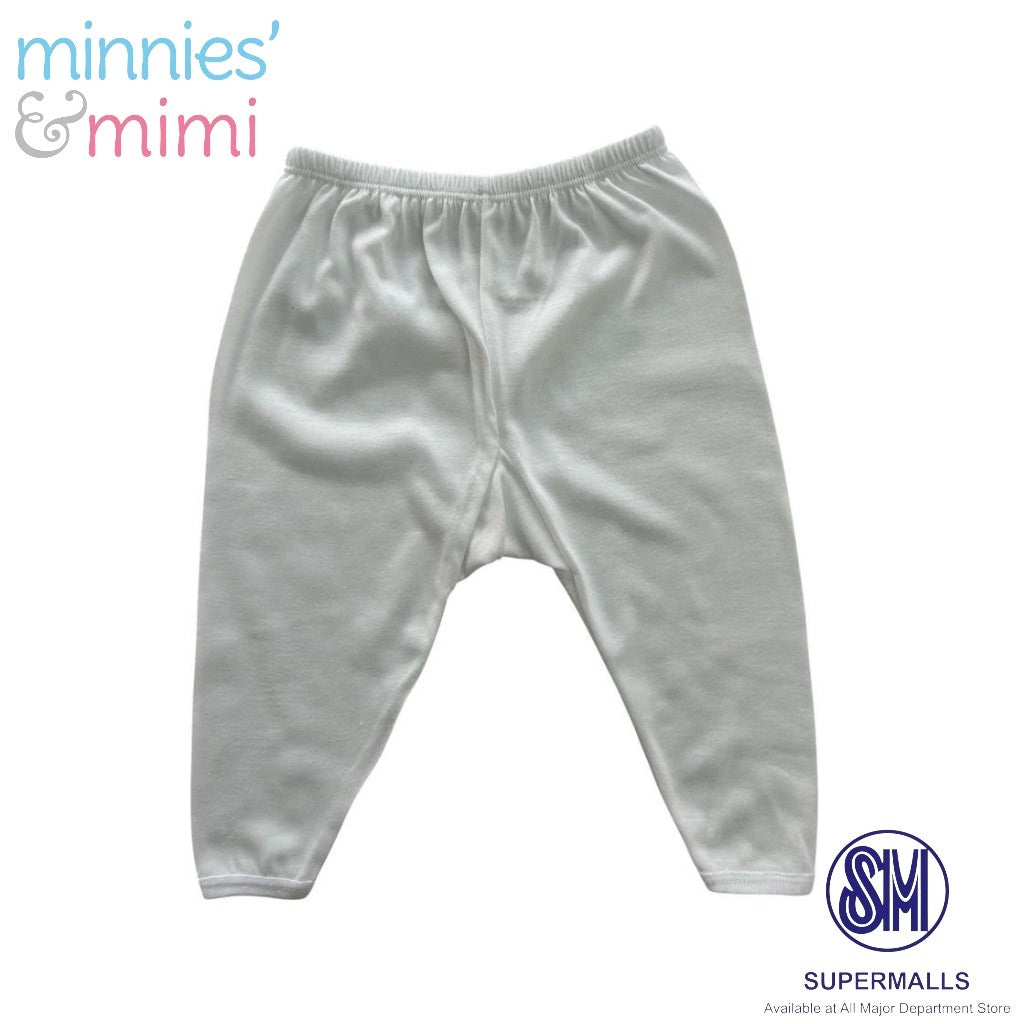 Minnies' & Mimi Cotton New Born Pajama Bottoms For 0-6 Months Available in White, Mint Green, Blue, Yellow and Pink