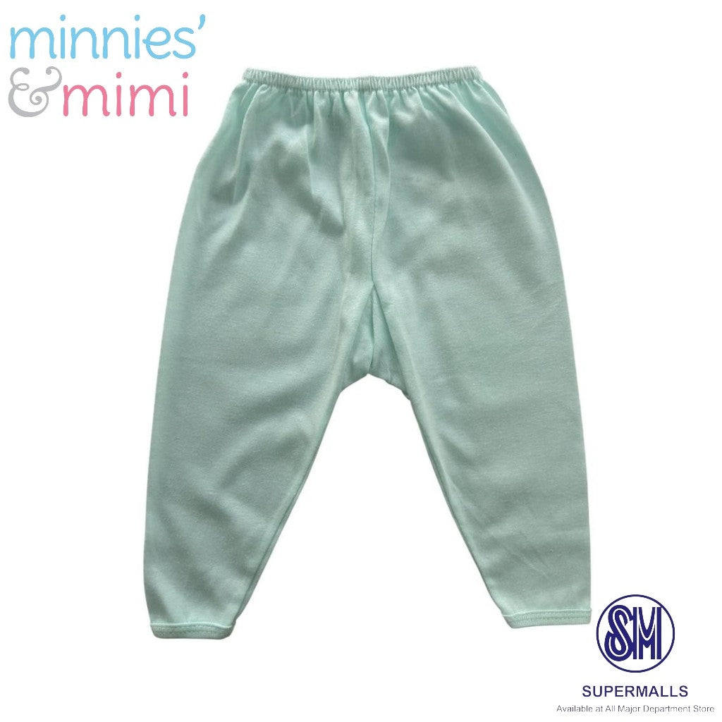Minnies' & Mimi Cotton New Born Pajama Bottoms For 0-6 Months Available in White, Mint Green, Blue, Yellow and Pink