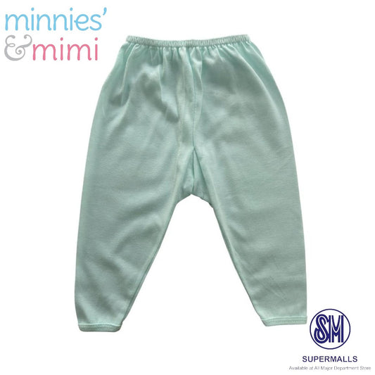 Minnies' & Mimi Cotton New Born Pajama Bottoms For 0-6 Months Available in White, Mint Green, Blue, Yellow and Pink