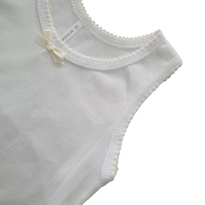 Minnies' & Mimi Cotton Tank Top with Ribbon and Fagotting for Toddlers Order by 3s