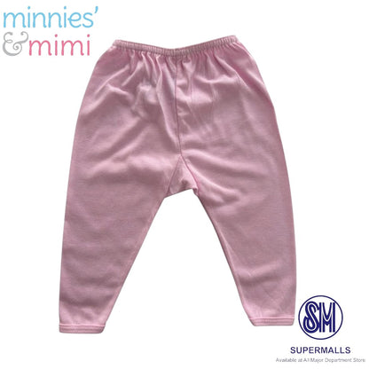 Minnies' & Mimi Cotton New Born Pajama Bottoms For 0-6 Months Available in White, Mint Green, Blue, Yellow and Pink