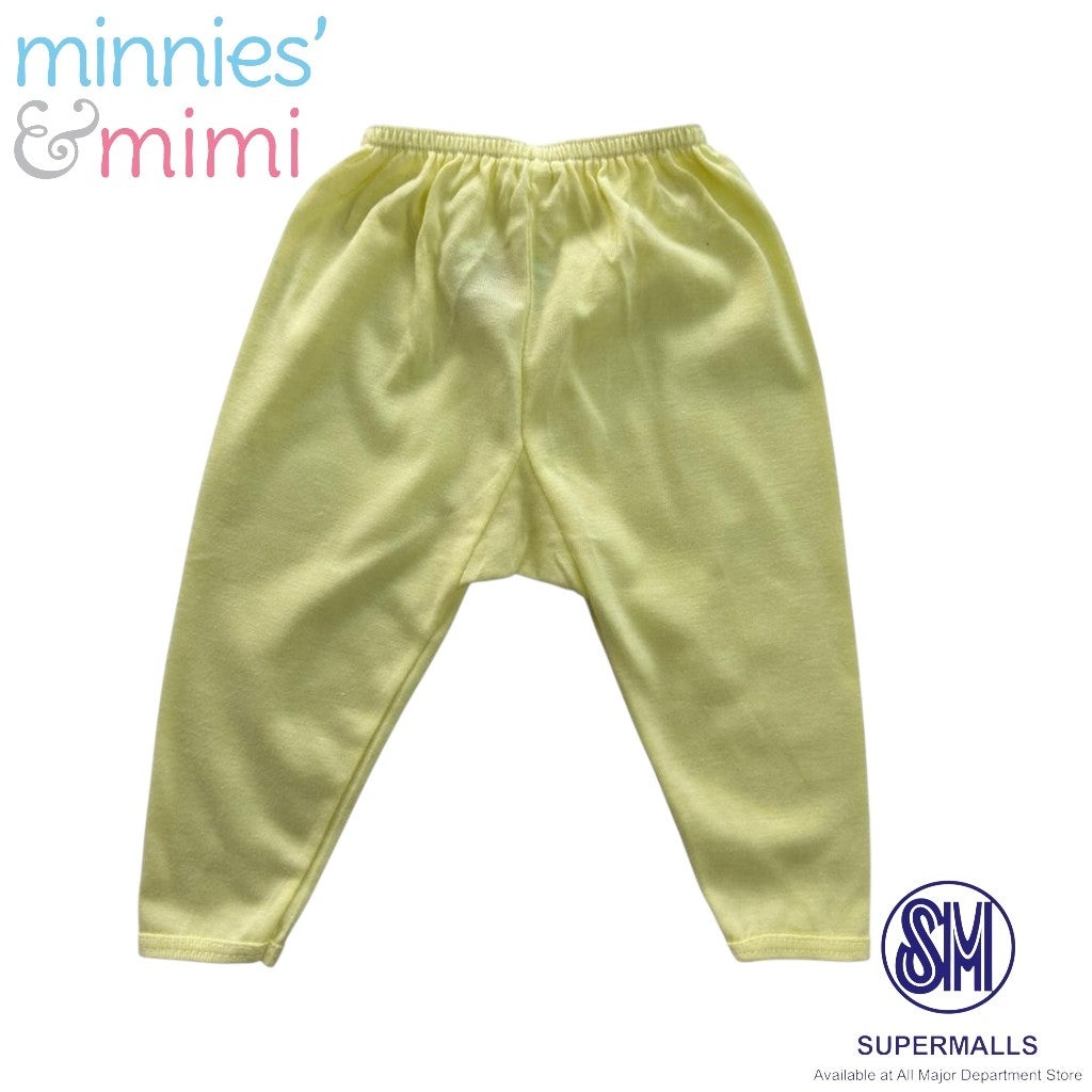 Minnies' & Mimi Cotton New Born Pajama Bottoms For 0-6 Months Available in White, Mint Green, Blue, Yellow and Pink