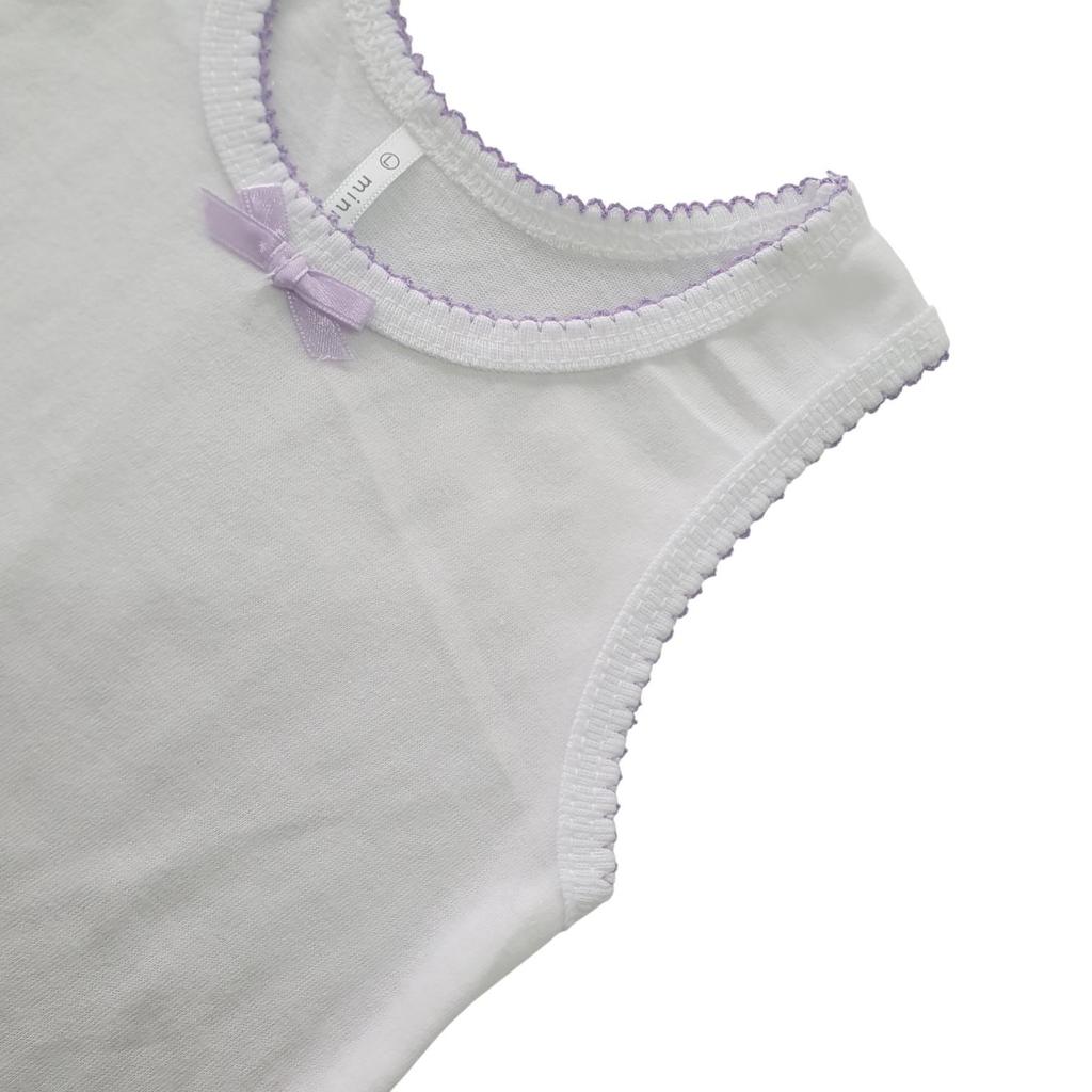 Minnies' & Mimi Cotton Tank Top with Ribbon and Fagotting T-3008 for Toddlers Order by 3s