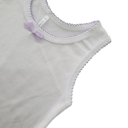 Minnies' & Mimi Cotton Tank Top with Ribbon and Fagotting T-3008 for Toddlers Order by 3s